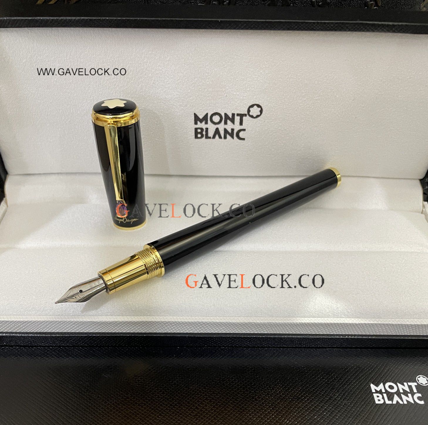 AAA Copy Montblanc Ingrid Bergman Precious Resin Fountain Pen Gold Clip